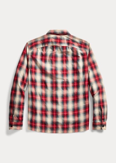 Men's Ralph Lauren Plaid Twill Camp Shirts | 248730WQK